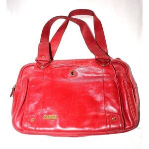 Olly London bright Red Leather women's purse medium hand bag